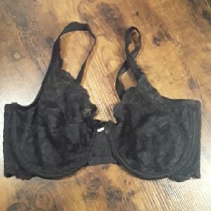 Smart & Sexy Black Super Sexy 38DD Lace Cup Unpadded underwire Gorgeous Bra
